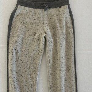 St John Knits 100% Cashmere Jogger Pants Size Small Grey Speckled Soft Comfy